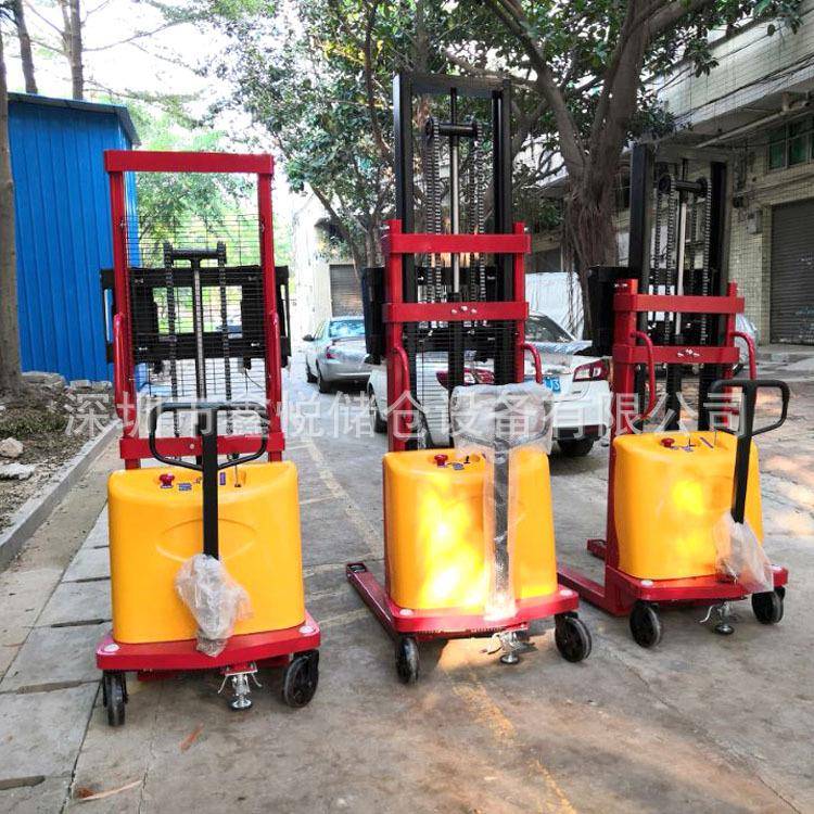 电动堆高车2吨1.6米卸货半电动堆高机电动升高叉车