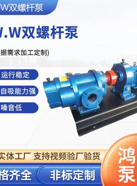燃料油泵2W.W双螺杆泵单级多级燃料油泵大流量多项混输螺旋压滤泵