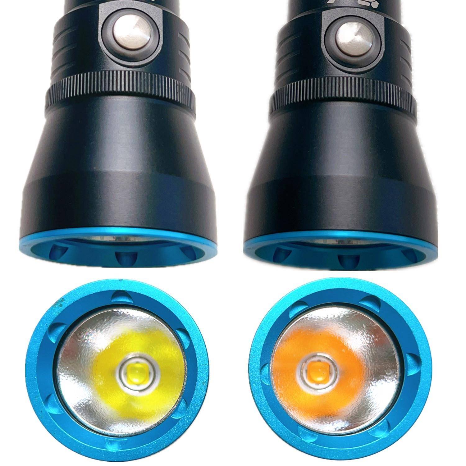 LED潜水手电筒F1单颗L2强光海打明26650赶手电L2潜水照灯电DV-F1