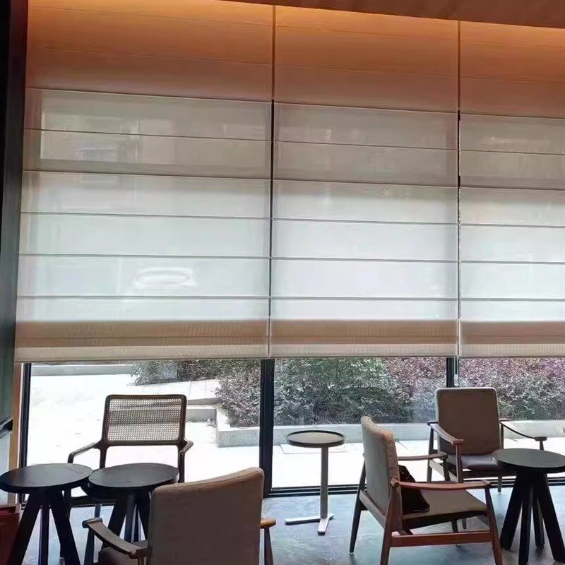 武汉罗马帘窗帘客厅餐厅办公室阳台智能电动折叠免打孔遮光升降帘
