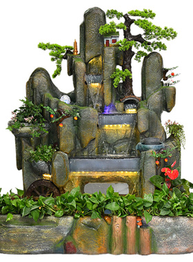 假山流水喷泉落地招财阳台客厅庭院花园鱼池户外小院装饰造景摆件