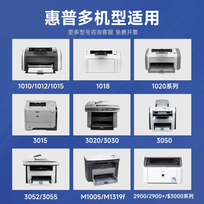 适用惠普m1005硒鼓HP1020plus m1005mfpI墨盒HP1010碳粉Q2612A晒
