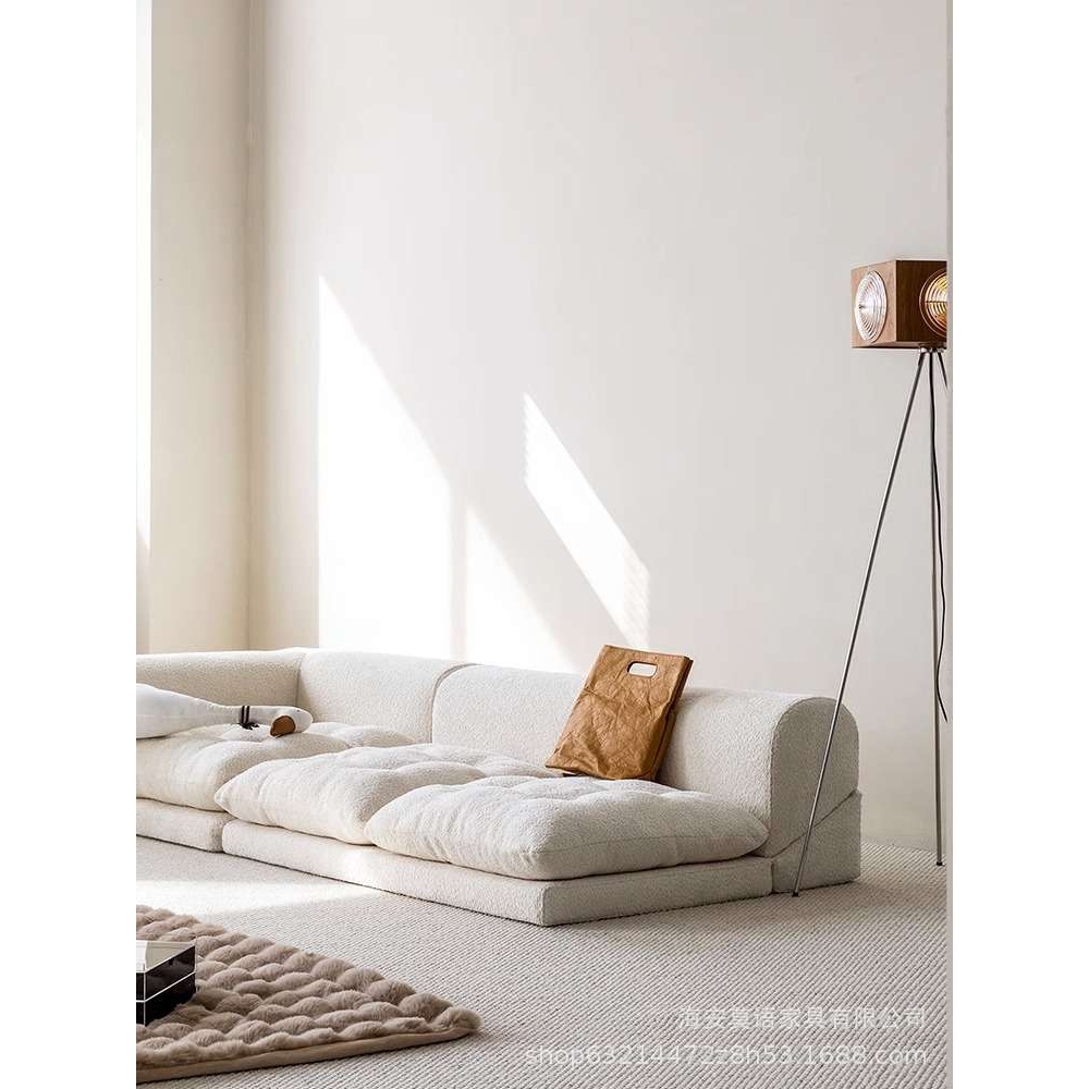 北欧白色可拆洗折叠小户型飘窗LOFT公寓小户型榻榻米模块组合沙发