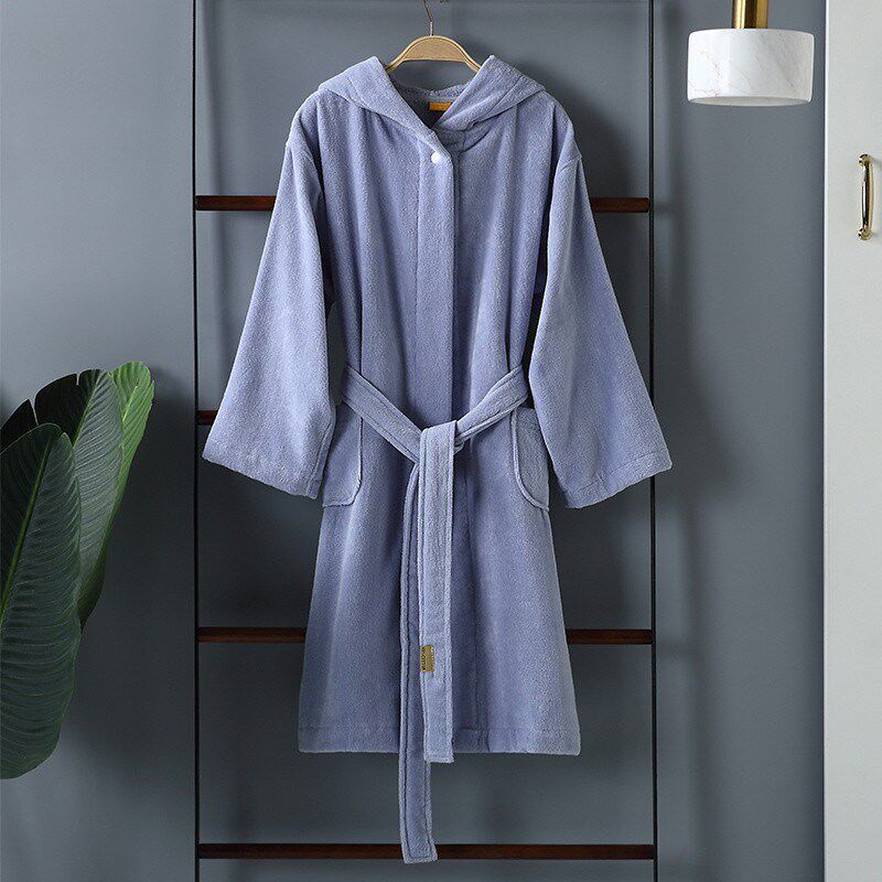 Q3Y纯棉A类毛巾儿童浴袍吸水男女孩大童浴衣浴巾斗篷带帽小孩洗澡
