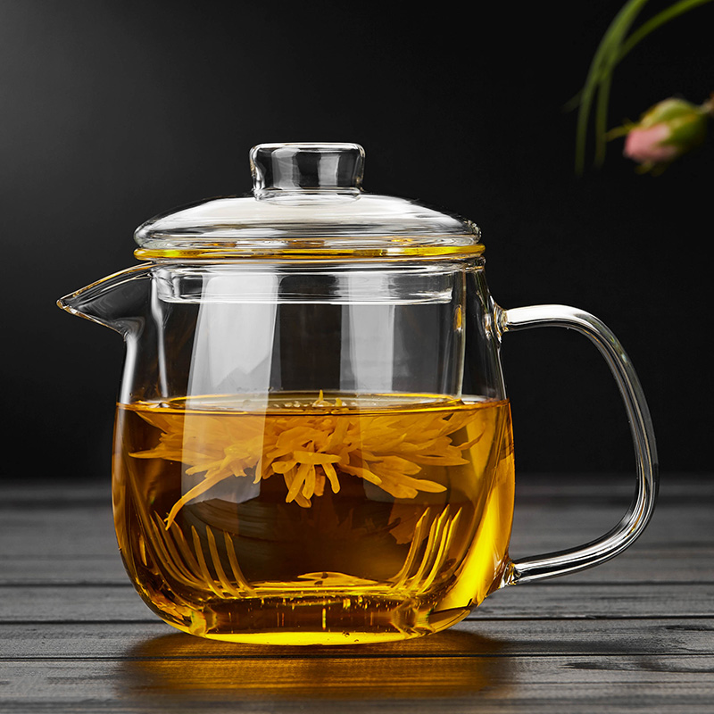 玻璃茶壶耐高温加厚过滤家用小号花茶茶水分离红茶茶具泡茶壶套装