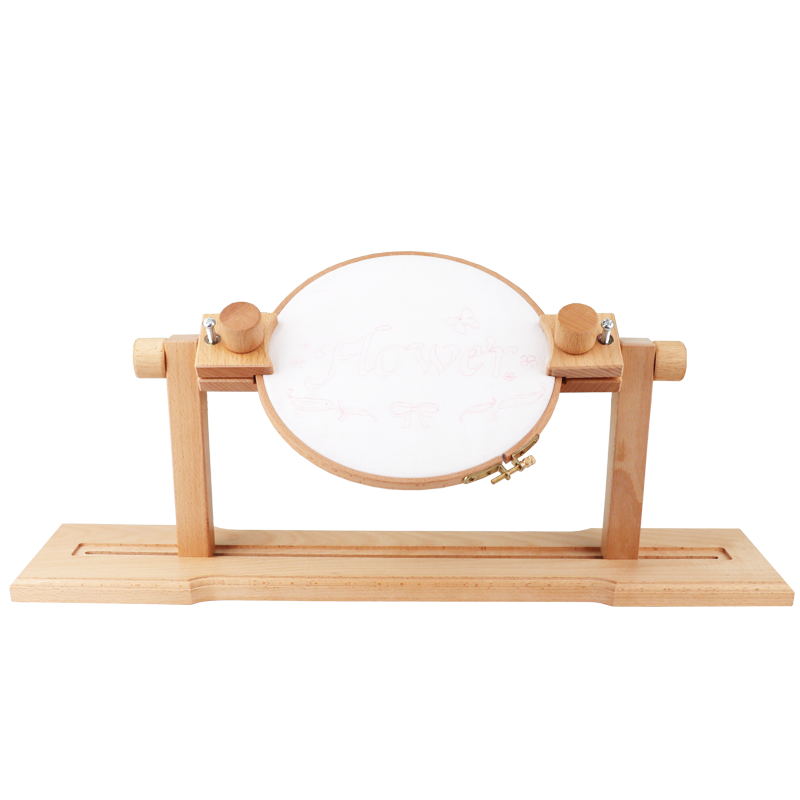 台式桌面刺绣架榉木绣架绣绷十字绣框家用绣花固定工具刺法式绣台