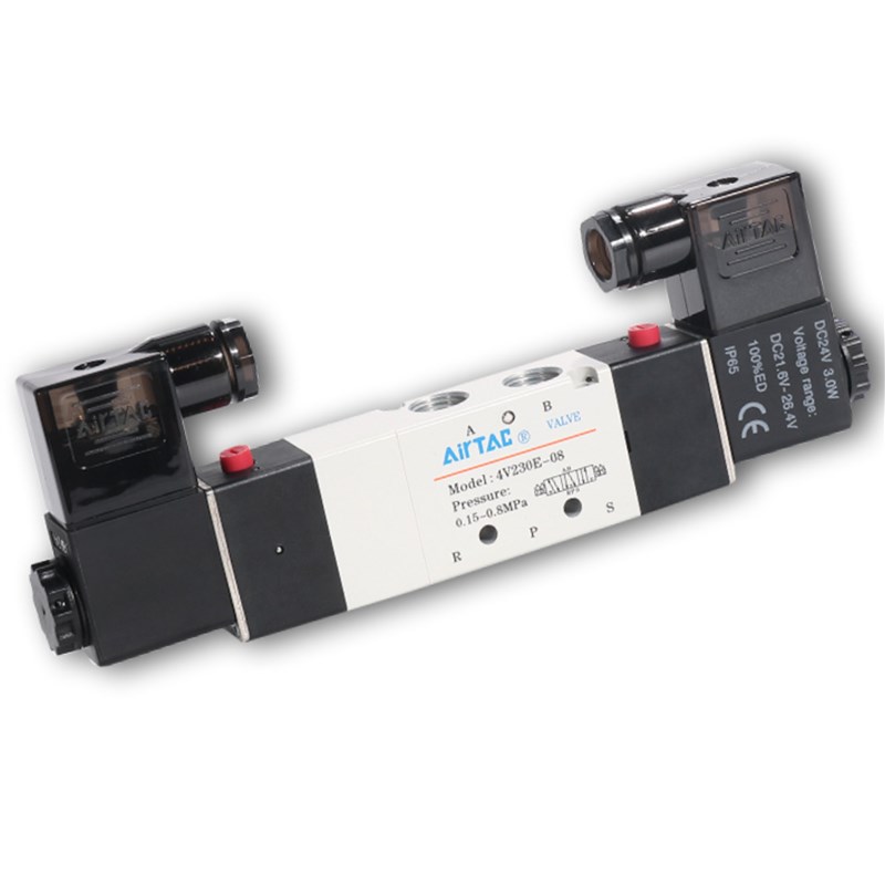 三位五通中排型4V130E/230E/330E/430E-M5/06/08/10/15原装亚德客