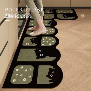 卡通厨房专用地垫家用耐脏防滑防油可擦免洗地毯浴室吸水速干脚垫