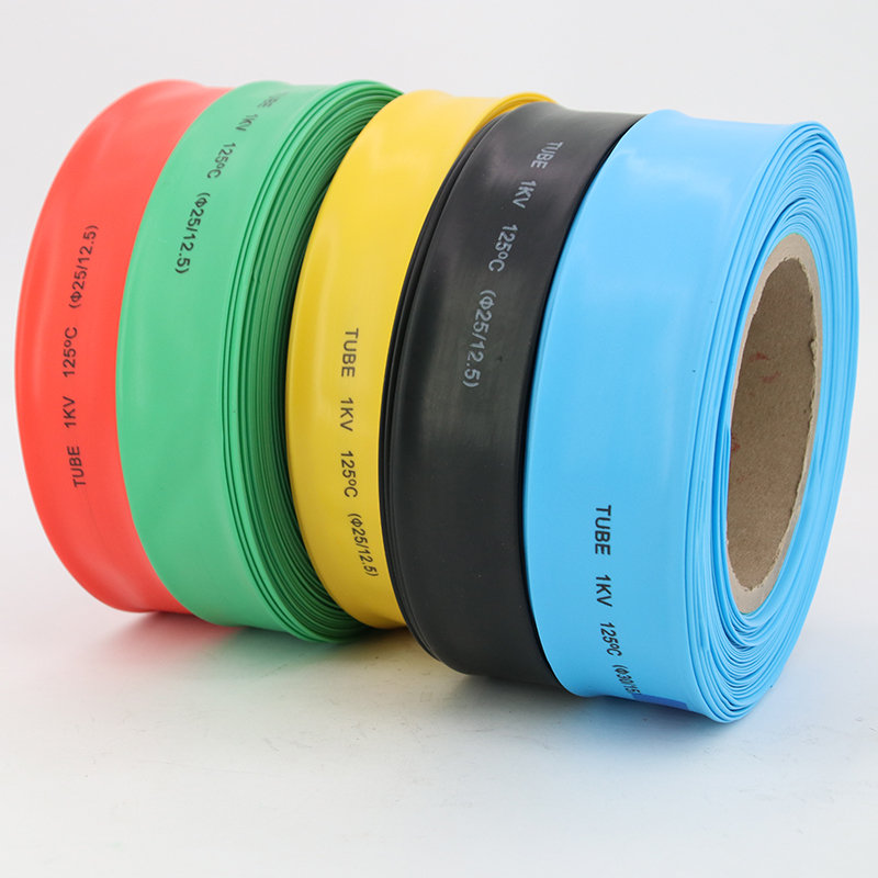 彩色25热缩管大管无字收缩绝缘套管热塑管铜排绝缘套管红黄蓝绿黑