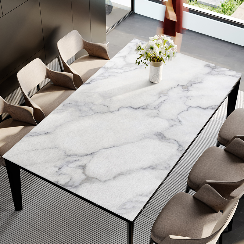 大理石桌垫防油防水餐桌垫轻奢高级感免洗桌布皮T革茶几垫台布定