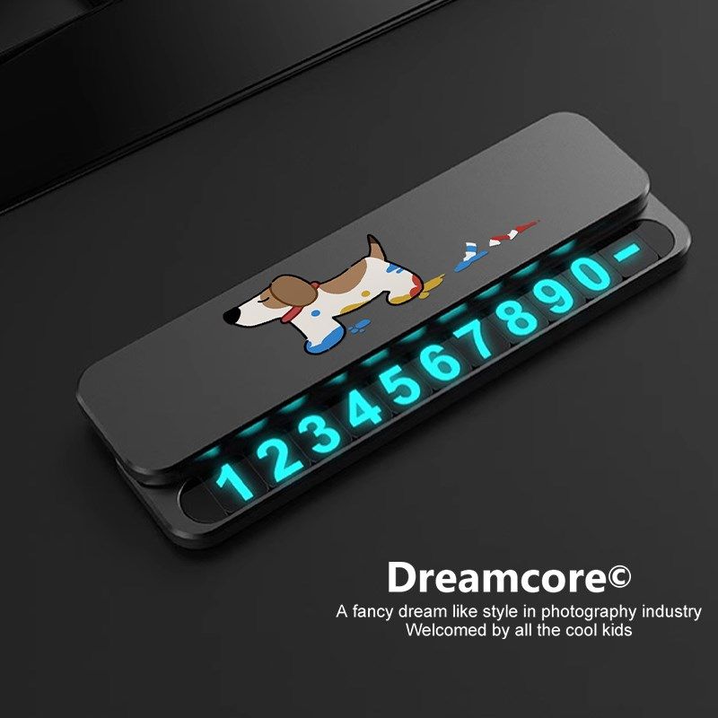 脏脏比格临时停车牌女生高级感202D5新款挪车电话牌汽车移车号码