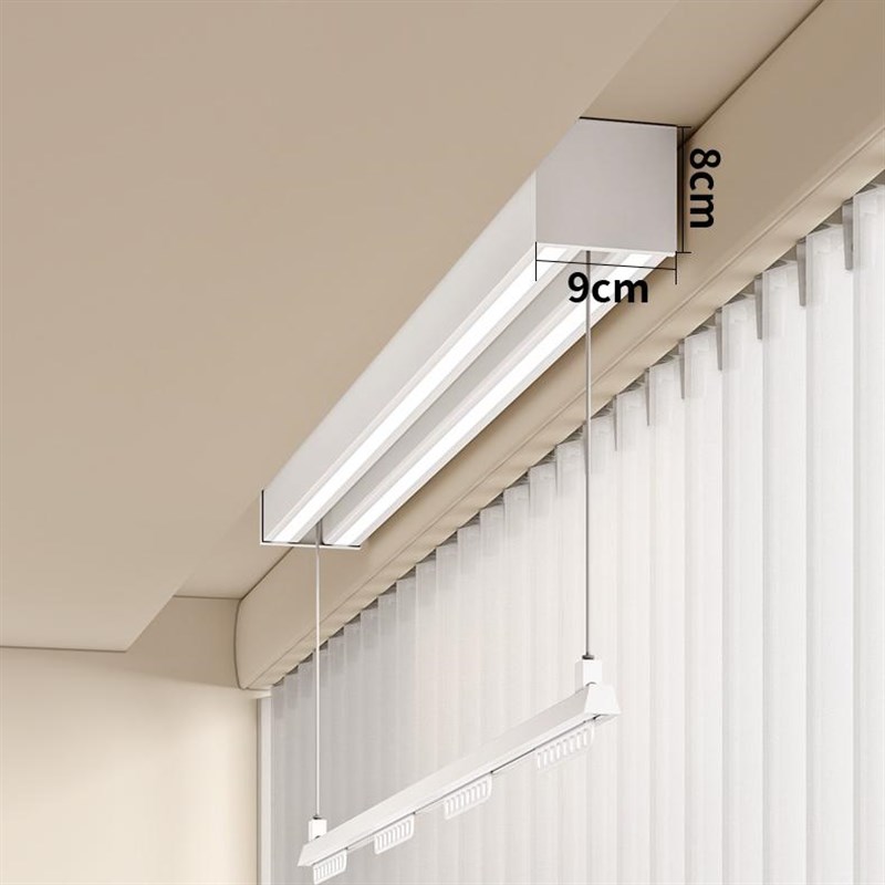 电动晾衣架小尺寸单杆横装侧装隐形遥G控升降自动阳台窗帘盒晒衣