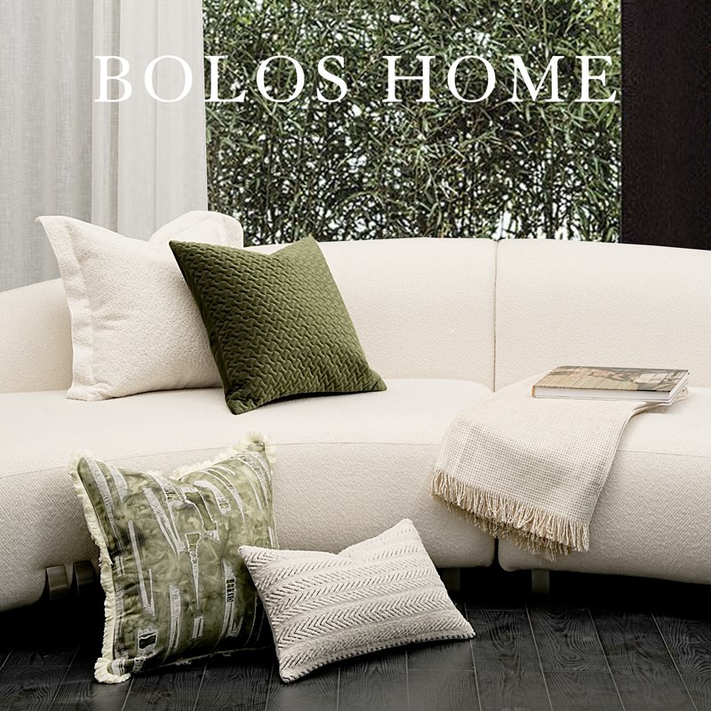 柏洛斯夏季新款沙k发抱枕组合绿色清新系列腰靠内胆套轻奢高端布