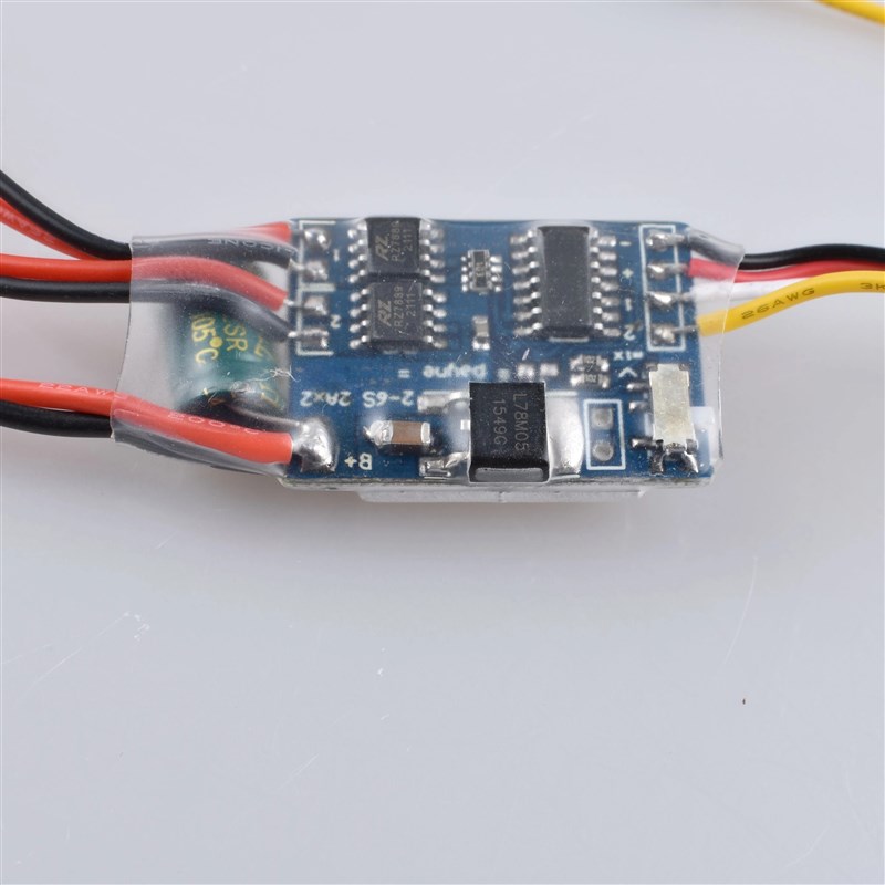 双路双向有刷电调2S-6S 2Ax2  24VD 减速电机 370 520 履带车 坦