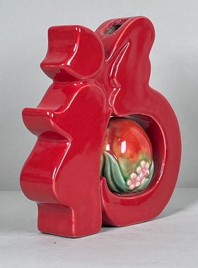 家居精致陶土摆件客厅o新中式创意装饰家居博古柜酒柜开业送礼摆