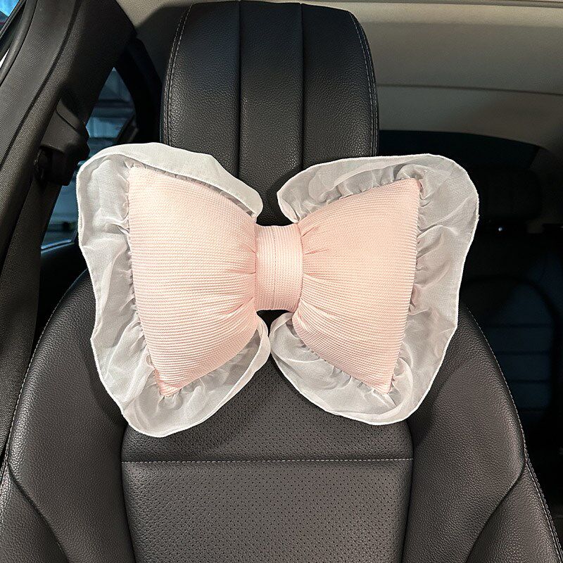 汽车头枕护颈枕车用座椅颈枕车载粉色主驾驶腰靠护腰套装车内靠枕