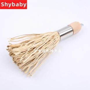 竹锅刷杯a刷锅锅窗 天然竹根做的刷子刷扫 厨房用具 清洗不易沾油
