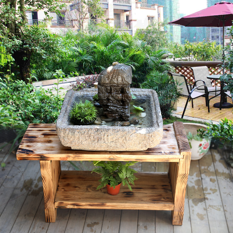 石槽流水喷泉景观阳台水景鱼池摆件户外庭院假山造景花园装饰水池,家居饰品,装饰摆件,淘宝优惠券,粉丝福利购,淘宝优惠卷