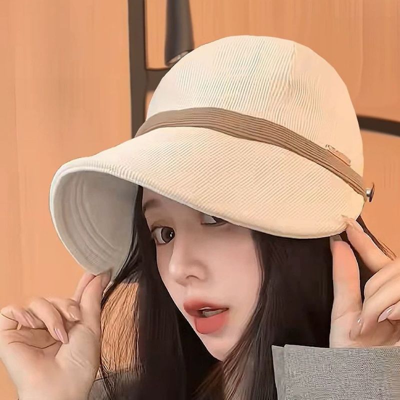 赵露思同款鸭舌帽女春夏灯芯绒渔夫帽户外骑车可挂口罩鸭舌帽子