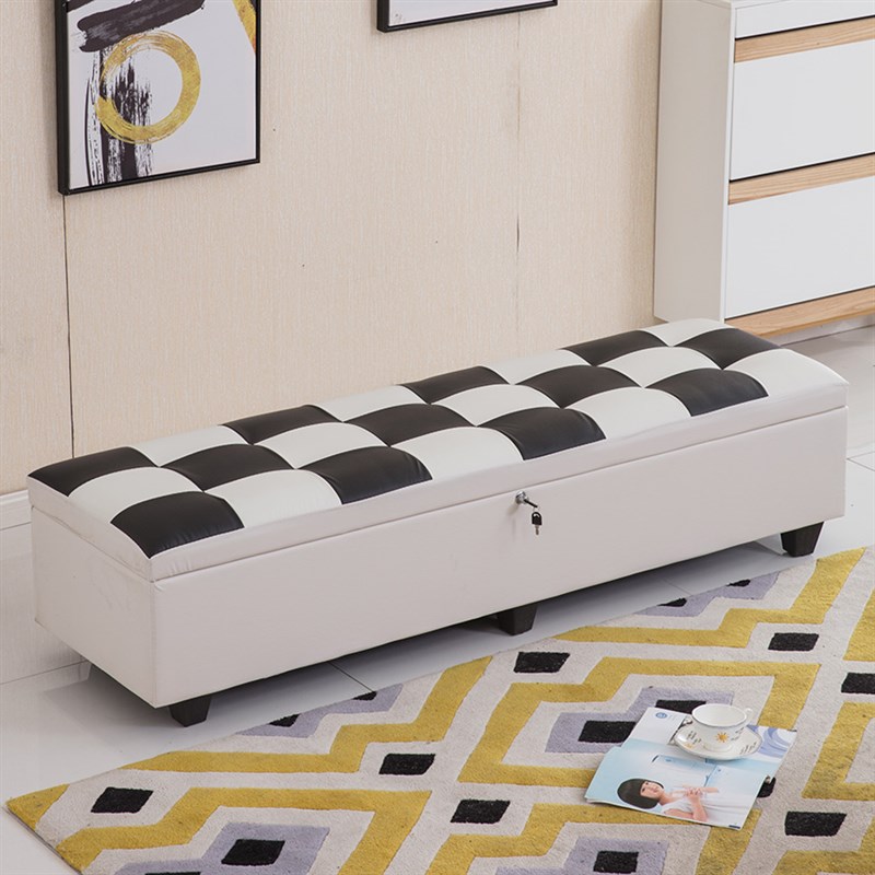 长条试换鞋凳实木沙发凳收纳箱娃娃收藏箱子储物皮凳带锁沙发包邮