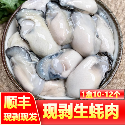 新鲜生蚝肉大号冷冻商用木筏牡蛎肉鲜活现剥小号去壳冰鲜海蛎肉