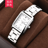 正品 休闲女表 日本机芯时尚 HOHE鸿鹤手表 女士双历夜光防水石英表