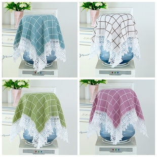 防尘盖巾饮水机桶床头柜圆柜机电脑打印机台布清新格田园家用桌布