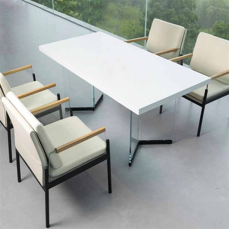 岩板餐桌椅组合h2024新款现代简约轻奢家用小户型长方形悬浮餐桌