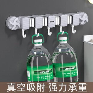 强力吸盘式拖把挂钩免打孔卫生间浴室壁挂家用置物架多功能拖把夹