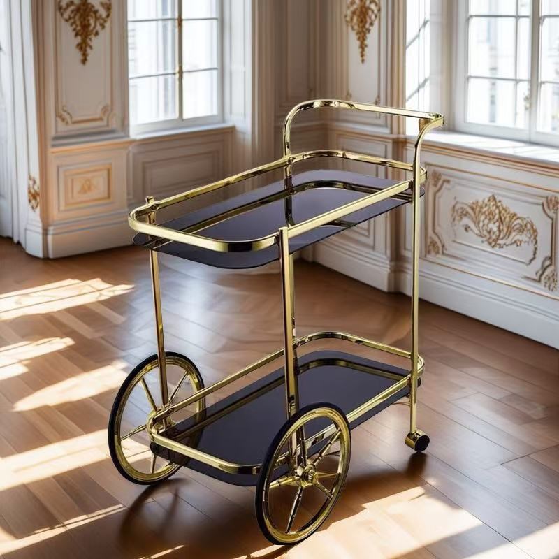 轻奢餐车收纳置物架客厅卧室卫生间移动小推车沙R发边几酒吧茶水