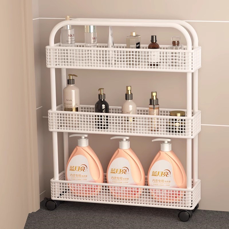 门后夹缝置c物架卫生间超窄缝隙收纳柜架落地带轮浴室可移动小推
