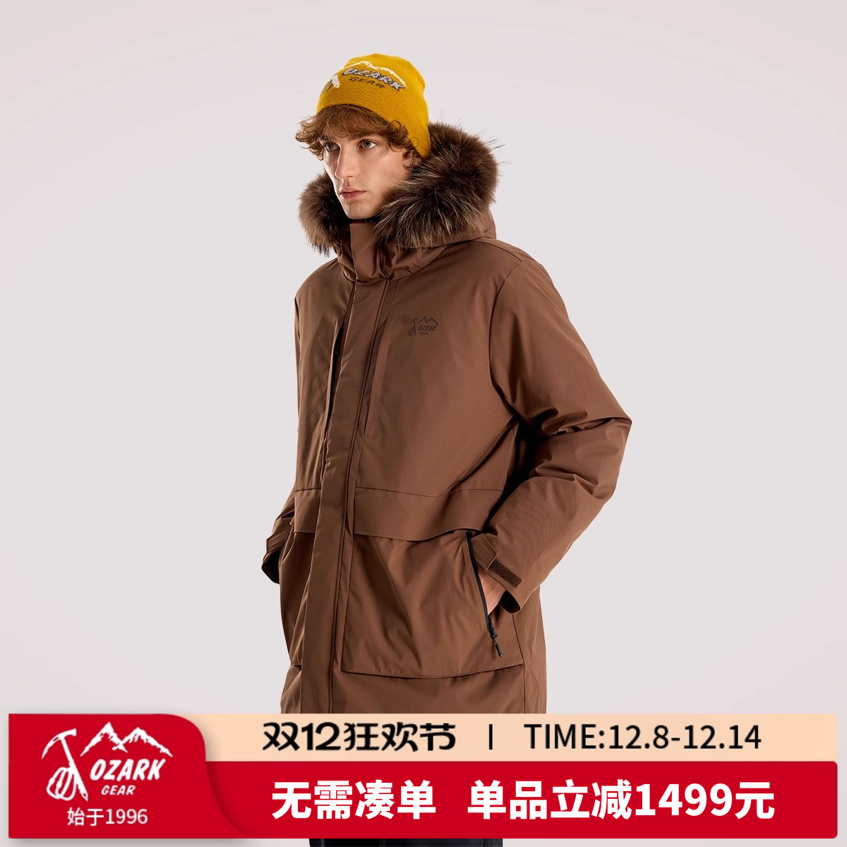 OZARK奥索卡防风羽绒PARKA服毛领连帽外套85鹅绒蓬松度6501512237