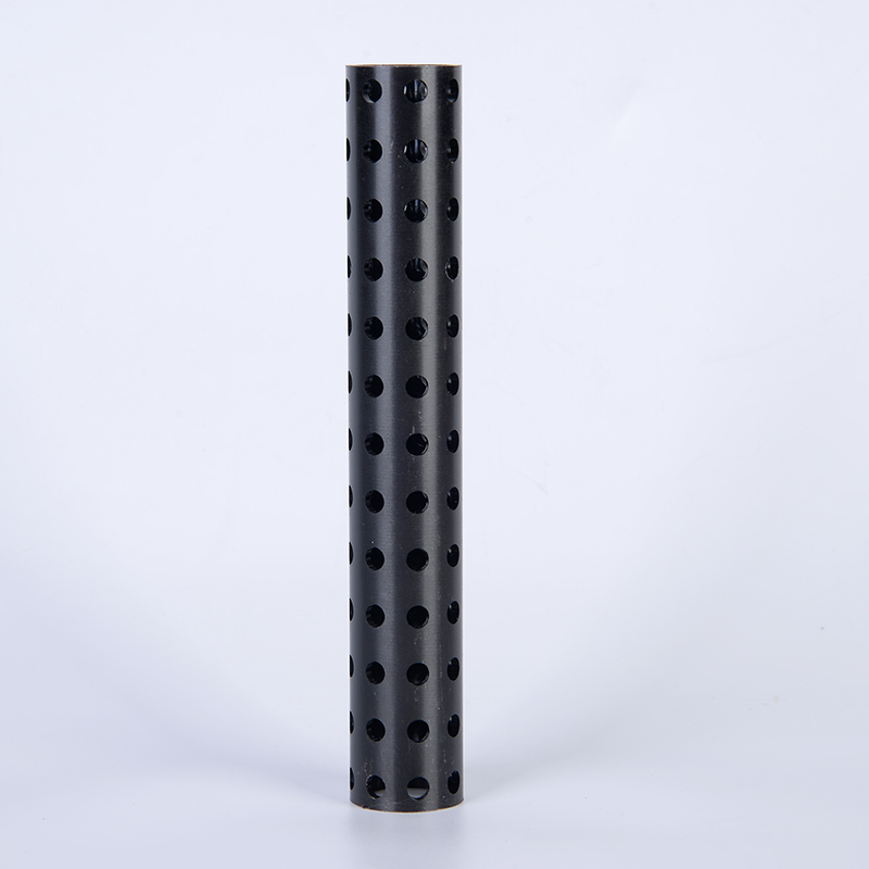 EGT006黑色多孔圆管铝材长条八角管空心铝材多功能管汽车抓具配件