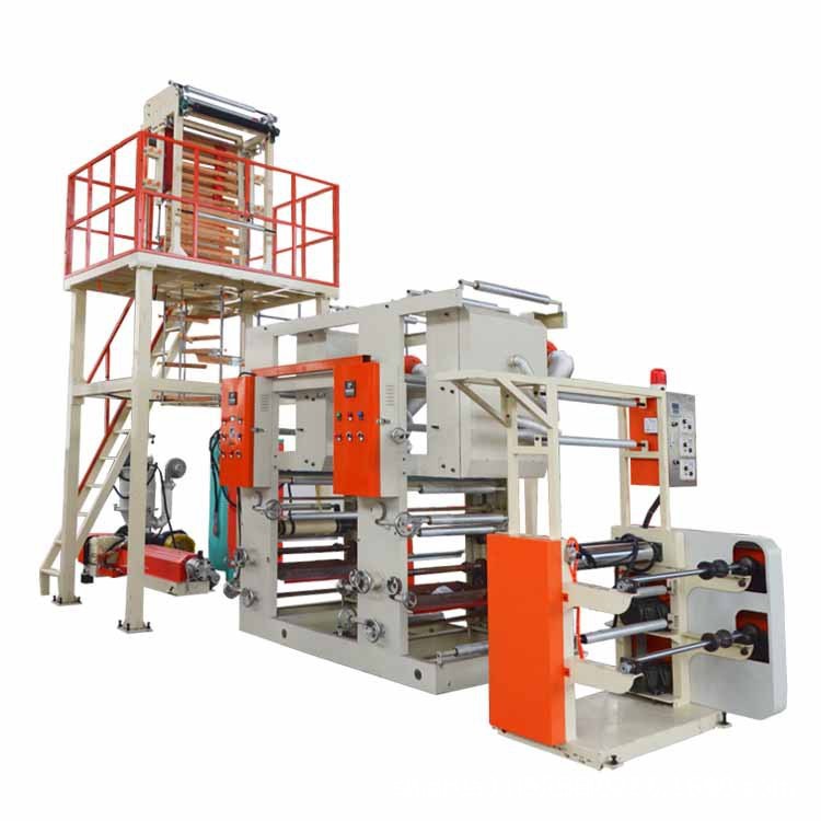 可降解连水墨印刷吹膜机 塑料商超袋生产线 高低压吹膜机厂家