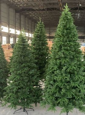 绿色仿真圣诞树加密圣诞节装饰大型混合自动圣诞树装饰布置摆件