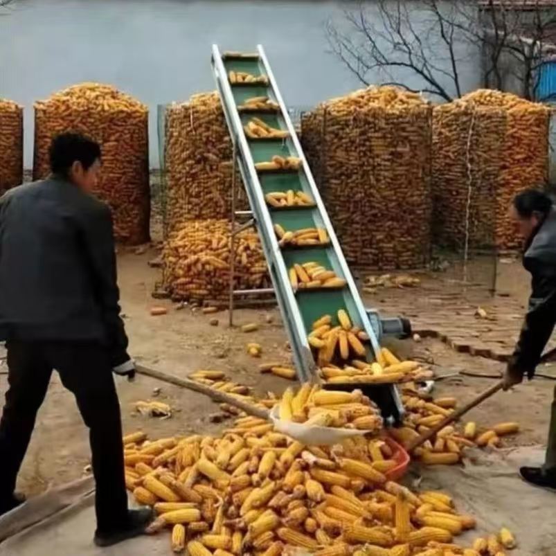 新型玉米上棒机输送机传送带小型家用皮带提升机小麦爬坡机上料机