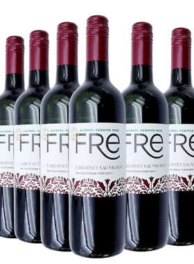 fre舒特轻舞脱醇葡萄酒无醇赤霞珠红750ml聚会应酬挡酒敬酒