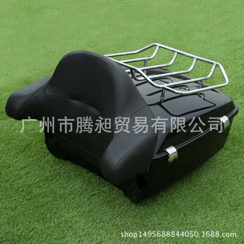 摩托车加高款后备箱 尾箱+货架+靠背垫 边箱 出口