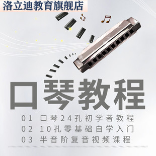 口琴24孔初学者教程十孔零基础自学入门教学半音阶复音视频课程