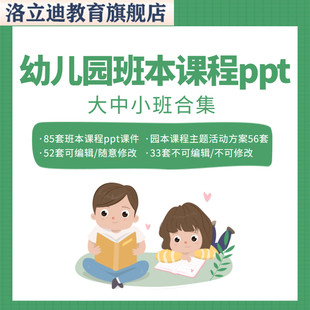 幼儿园班本课程ppt园本课大班中班小班故事主题故事活动方案合集