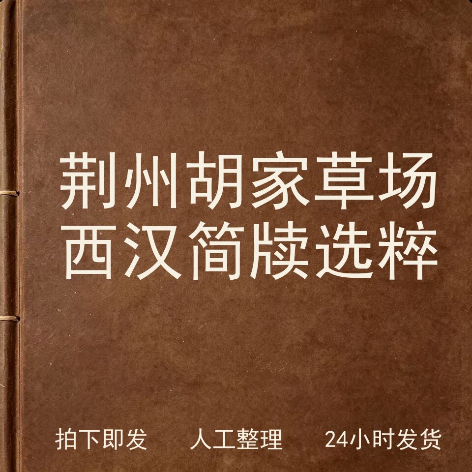 荆州胡家草场西汉简牍选粹考古人文兴趣参考电子版图片