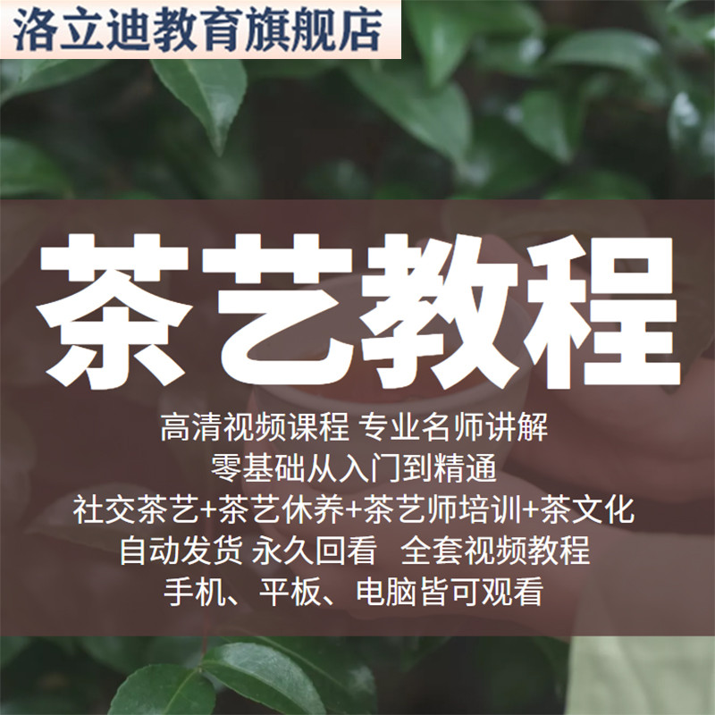 中国茶艺茶道视频教程零基础自学入门泡茶师品茶全套教学培训课程