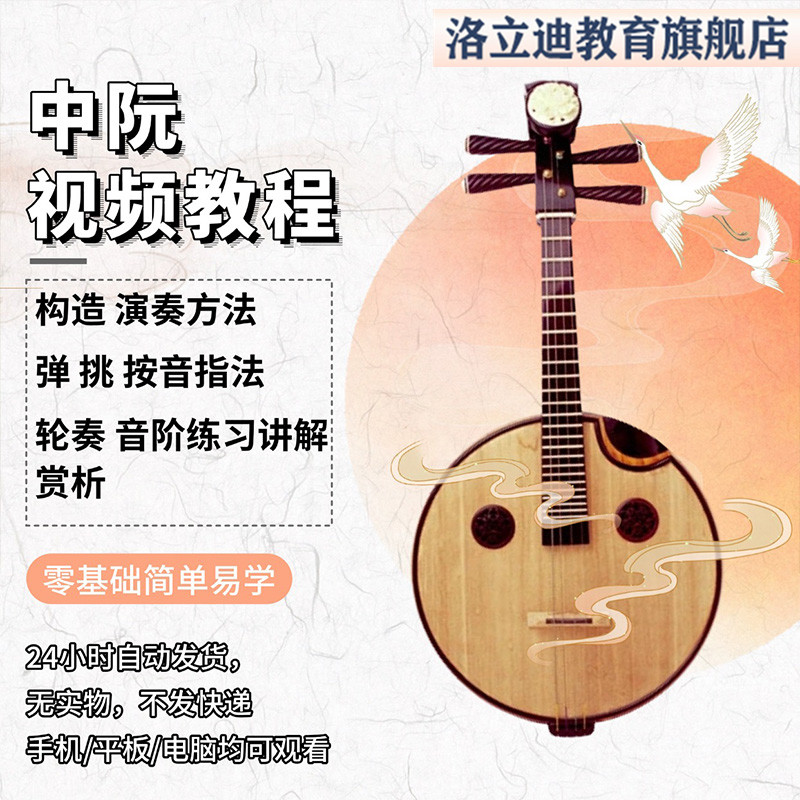 中阮视频教程初级中级弹奏技巧讲解自学习提升技术全套教学网课程