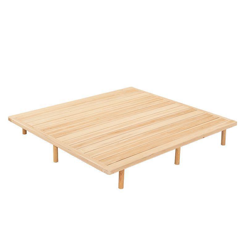 悬浮床全实木无床头双人榻榻米排骨床架现代简约轻奢架子床杉QDF