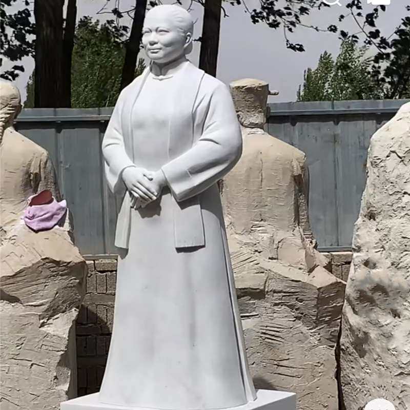 石雕宋庆龄雕塑像现代名人大理石汉白玉校园户外公园广场落地摆件