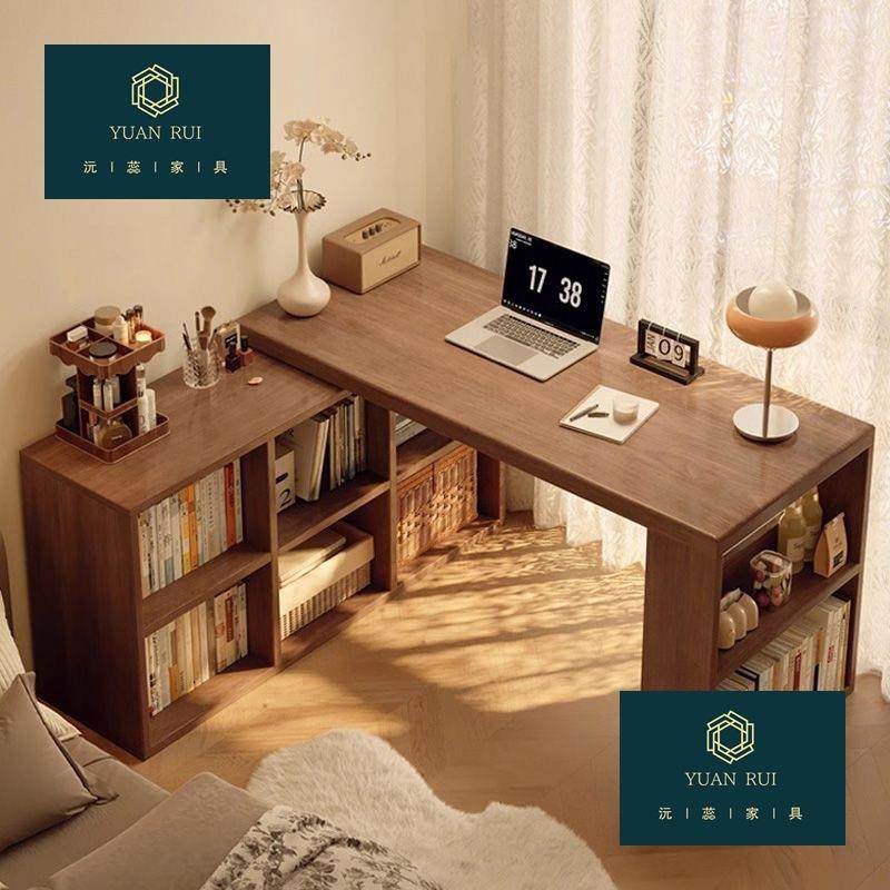 书房实木转角书桌卧室梳妆台拐角电脑桌子可旋转书架书柜一体桌子,鲜花速递/花卉仿真/绿植园艺,割草机/草坪机,淘宝优惠券,粉丝福利购,淘宝优惠卷