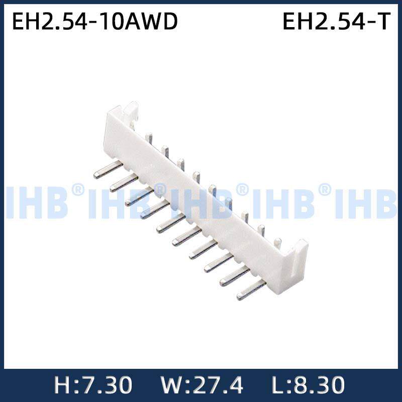 EH2.54-10AWD条形接插件透明胶壳高弯直针端子针座连接器零件