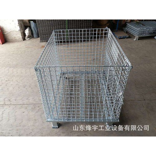山东厂家直销折叠仓储笼可移动式蝴蝶笼铁框周转箱笼铁笼