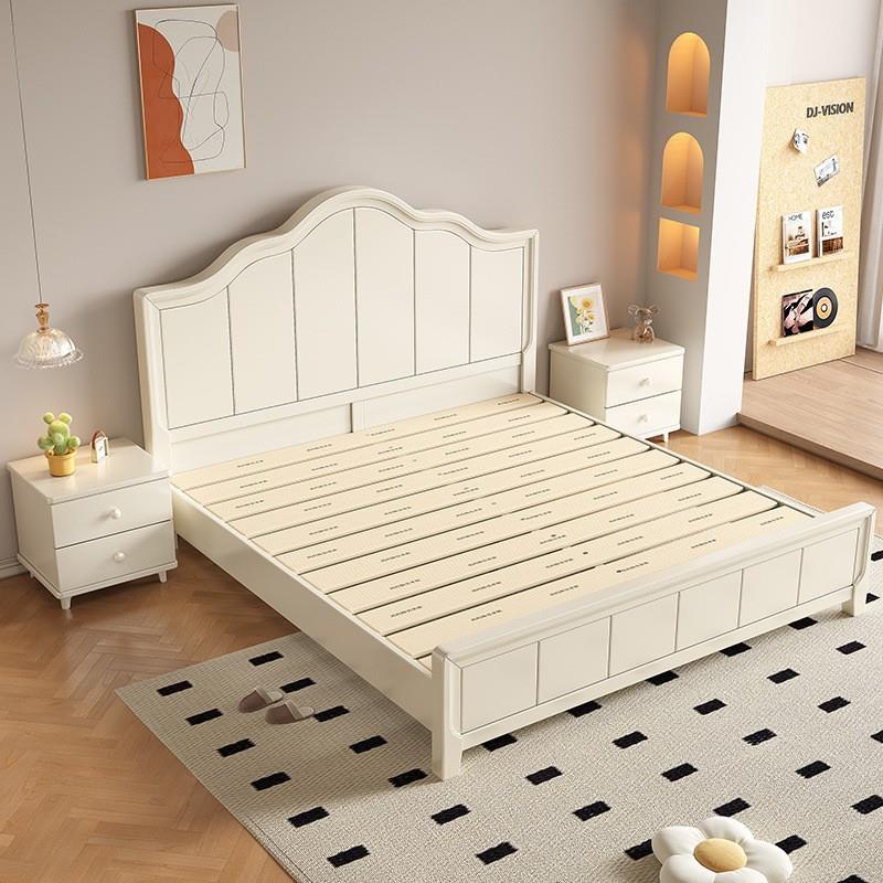 家用高箱储物单人大床1.8米主卧双人公主婚床简约轻奢实木床1.5米