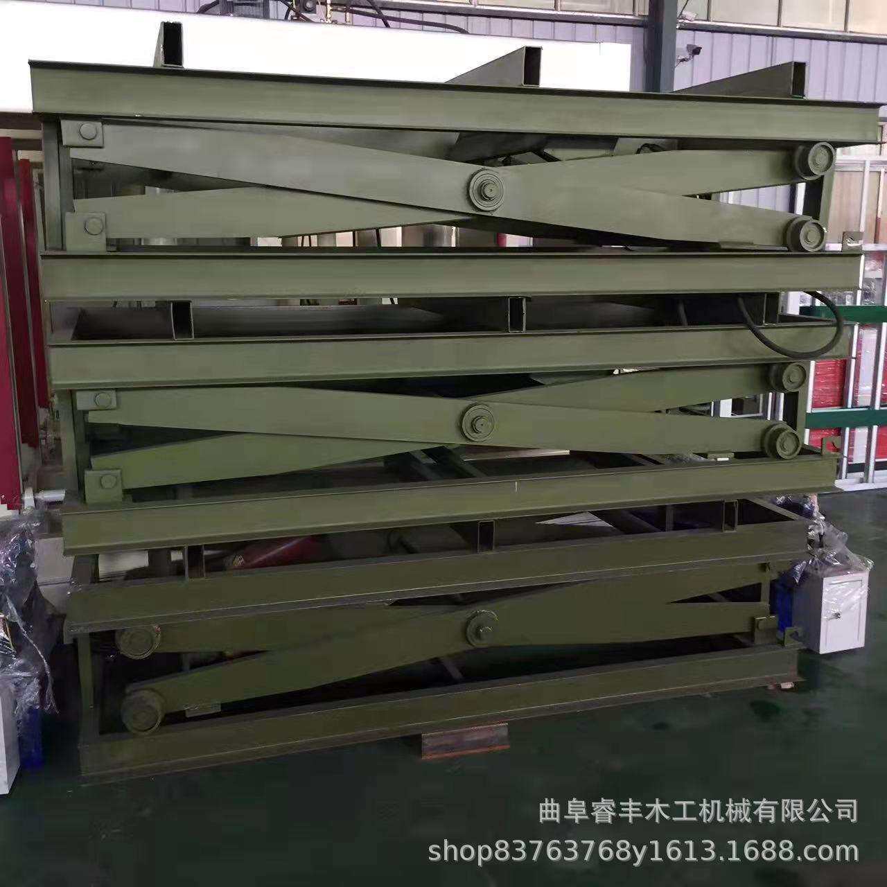 睿丰木工机械厂供应全自动升降压板机平台板式家具升降平台